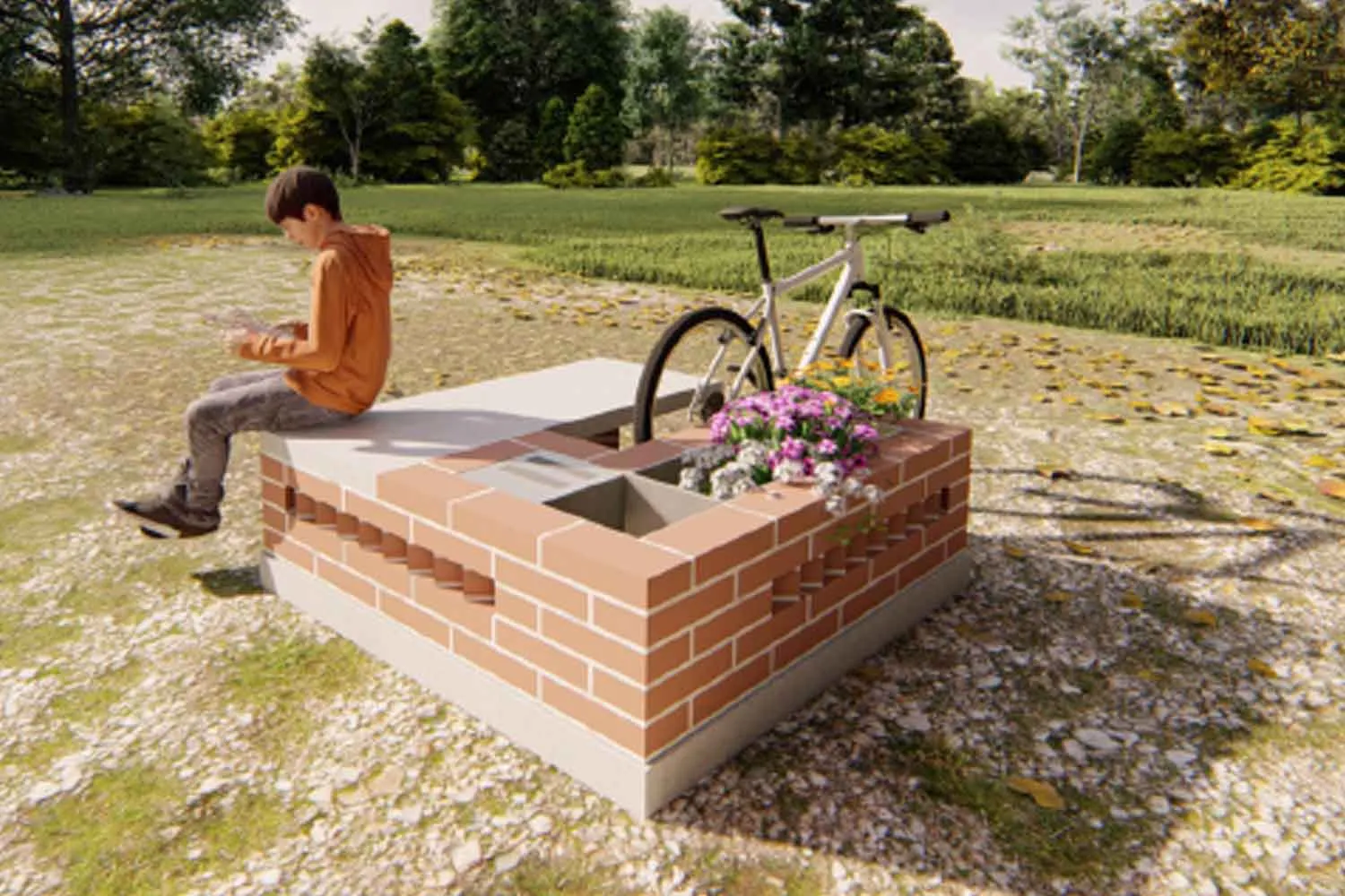 Quattro studenti di Vicenza progettano la panchina solare che ricarica il cellulare e accoglie anche la bici